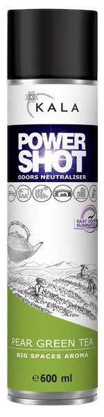 Kala POWER SHOT Pear Green Tea 600ml - odświeżacz powietrza