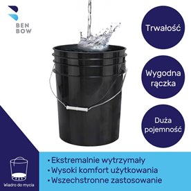Wiadro detailingowe czarne 20L + separator