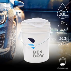 BenBow Wiadro detailingowe białe 20L + separator